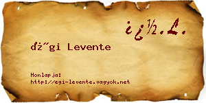 Égi Levente névjegykártya