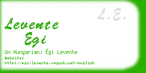 levente egi business card